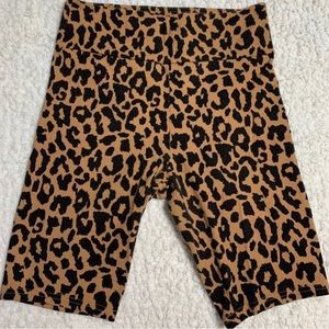 Cheetah print biker shorts